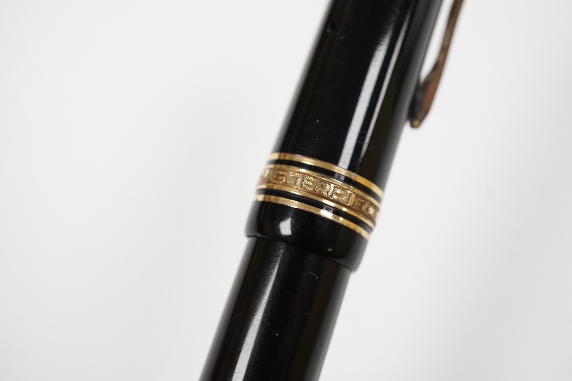 A Montblanc piston filler fountain pen which appears to be a size 6
